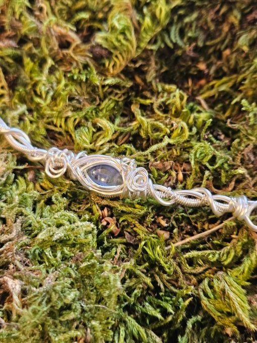 ✨ Cyanite bleu ✨collier charms 