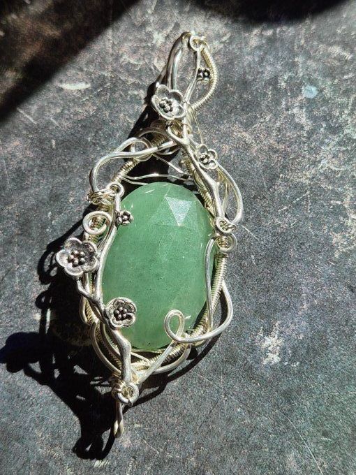 Amulette Aventurine verte -Enfant interieure et prospérité
