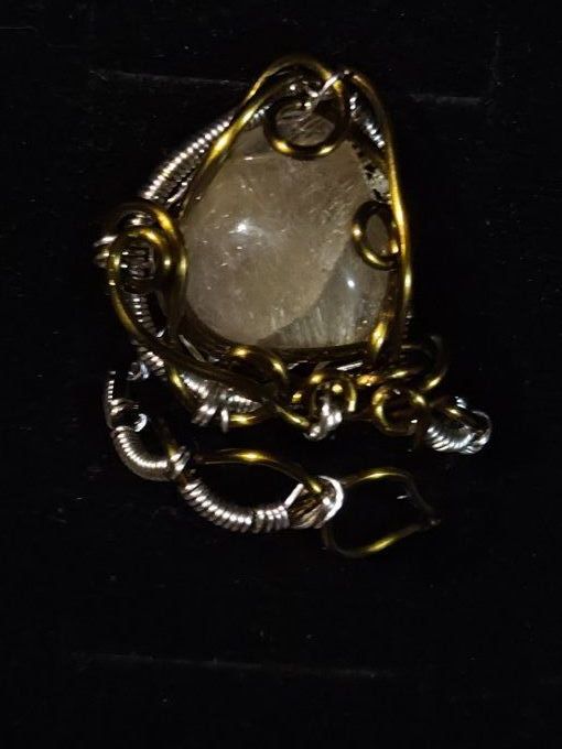 Bague Quartz rutile - silver Bonze Ajustable 