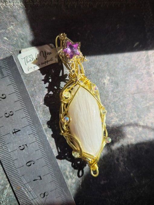 Légende Scolecite Blanche , bijou or