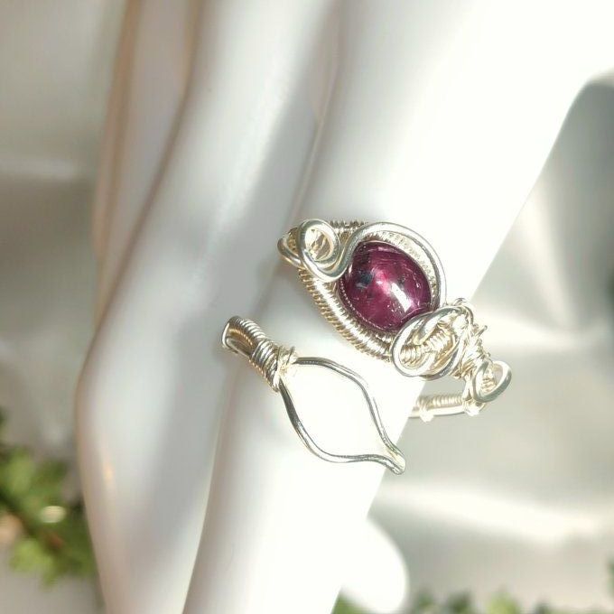 Bague rubis etoilé