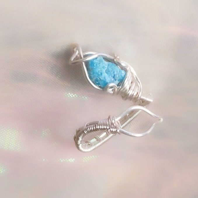 Bague apatite bleu 