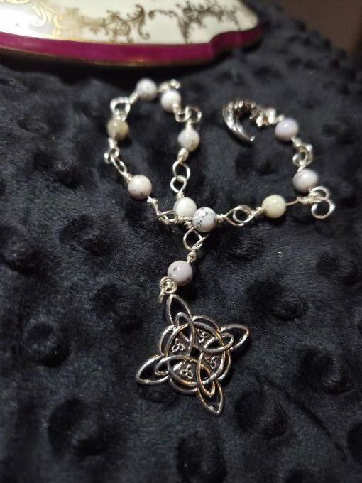 Chapelet de connexion et priere en merlinite 