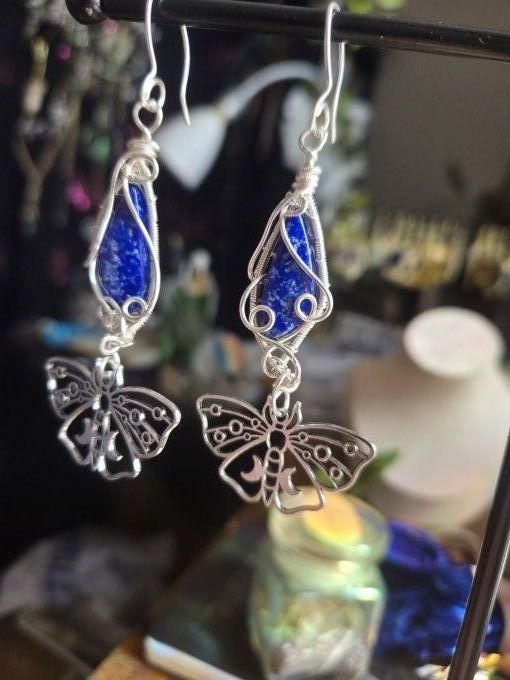 Boucles D’Oreilles Lapis-Lazuli – Vérité, Clarté & Sagesse  -Grande
